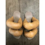 Sandália Máxima Pillow Caramelo Craquelado