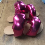 Rasteira Máxima Pillow Metal Pink - Imagem 3
