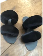Rasteira Máxima Pillow Velvet Preto
